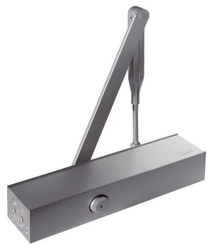 Rack & Pinion Door Closer - EN 3-6, Silver, TS 83 | Adjustable Closing, Backcheck, Delayed Action