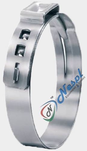 Stepless Ear Clamp - Stainless Steel, 17.8-21.0 mm Size Range, 0.06 mm Thickness, Corrosion Resistant, Tamper-Proof Durable Seal, Ideal for Beverage and Industrial Applications
