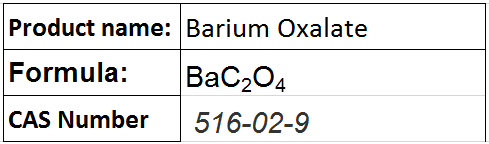 Barium Oxalate