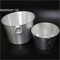 Aluminium Tub - Polished Finish, Round Shape | Multiple Capacity, Various Sizes, Durable Handle