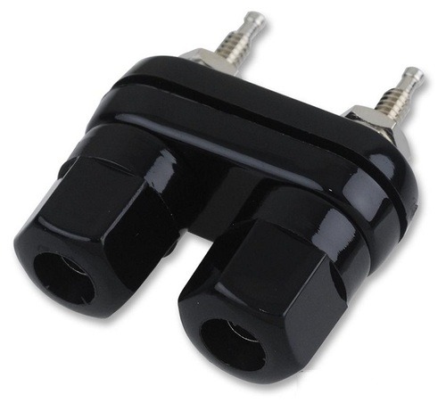 Double Binding Post, #6-32, Stud, Black Weight: 20.412 Grams (G)