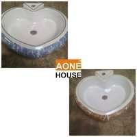 Multi Sticker Design Table Top Wash Basin