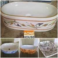 Multi Sticker Design Table Top Wash Basin