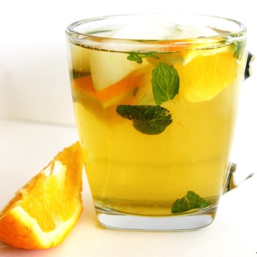 Orange flavored tea