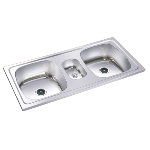 S S Double Bowl WIth Mini Bowl ( Cutlery Bowl)