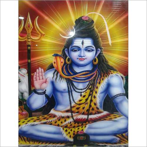 Lord Shiva Glass Wall Tiles