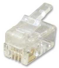 Modular, Plug, Idc, Rj11, Flat, 4p4c - Gold Plated Phosphor Bronze, Idc Termination, 4 Contacts, Operating Temp -40 To 125 C | Weight 0.000676 Kg, 1a Current Rating, 150v Voltage Rating