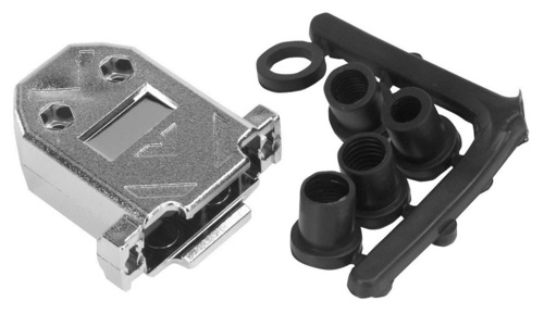 D SUB BACKSHELL - ABS Material, Size DB, 180-Degree Cable Exit, Metalized-Plastic Body | Lightweight at 22.68 Grams