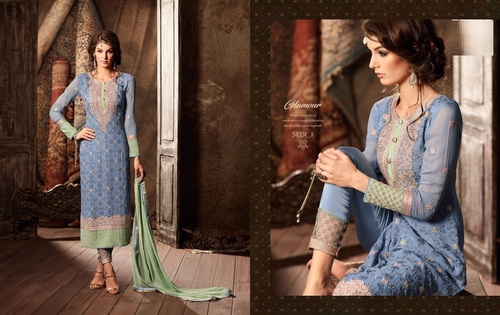 Blue Buy Designer Salwar Kameez Online