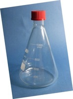 Borosilicate Glass Conical Flask With Screw Cap