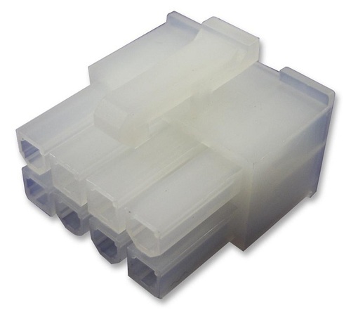 CONNECTOR HOUSING - Nylon 66, 8 Way, White, 4.2mm Pitch Spacing, 600V Working Voltage, 9A Current Rating, Insulation Resistance 1000MΩ, Weight 1.8g