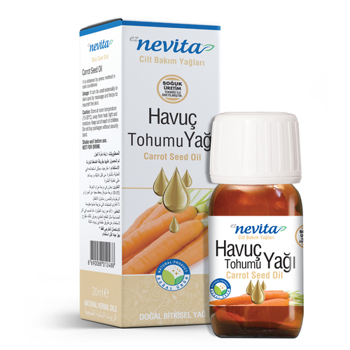 Carrot Seed Oil - 20ml Glass Bottle with Dropper | Herbal Extract for Skin Renewal, Reduces Pigmentation, Supports Cellulite and Sun Protection