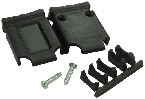 D SUB BACKSHELL - Plastic, Size DA, Black Body, 180° Cable Exit Angle | Lightweight at 9.072 Grams, Deluxe Series Accessory