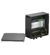 Field Barrier Junction Box - ABS Plastic, 10x10x5 Inches, Black | Weatherproof, Tamperproof, IP65, 12 Terminal Capacity