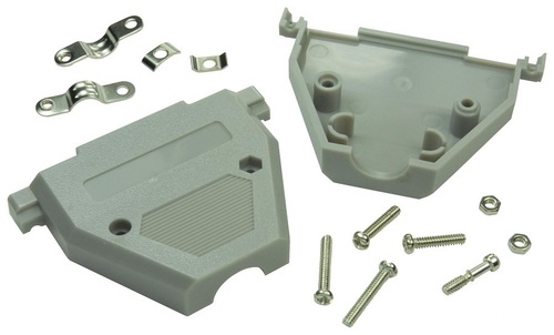 D SUB COVER - ABS Material, Size DC, Black Color, 180° Cable Exit Angle | Lightweight at 24.494 Grams, Perfect for D Sub Shells