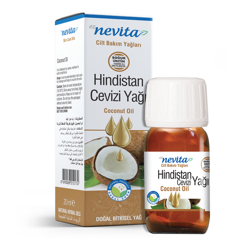 Extra Virgin Coconut Oil - 20ml Glass Bottle, All-Age Skin & Hair Moisturizer, Supports Relaxation & Alleviates Inflammation