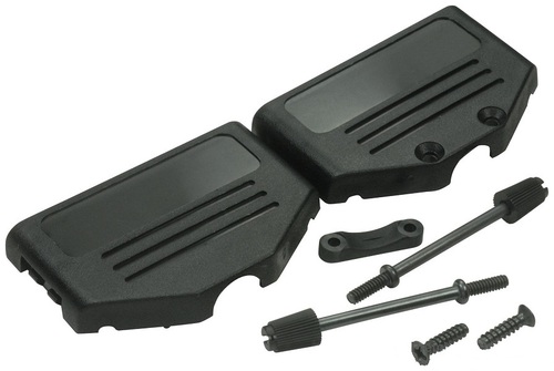 D SUB COVER - Polypropylene, Size DB, 180 Degree Cable Exit Angle, Black | Weighs 13.608 Grams, Model No. SPC15451