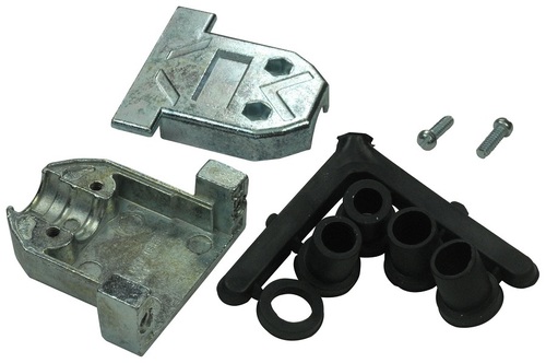 ETHERNET COVER - Metal, Size DA, 180Â° Cable Exit Angle | Weight 62.596 Grams, Deluxe D Sub Shell, Straight Ethernet Cover Model SPC14944