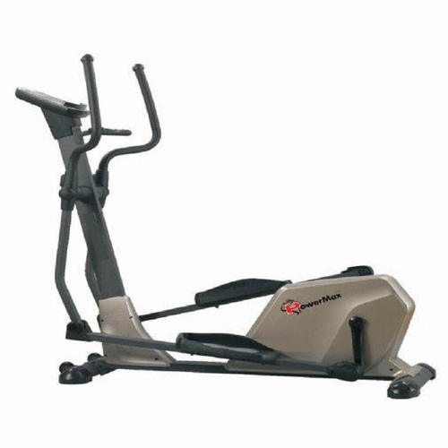 PMS - Beige Ribbed Belt Elliptical Trainer, 11 KG Flywheel, 16 Intensity Levels, Induction Brake, Multi-Metric Display