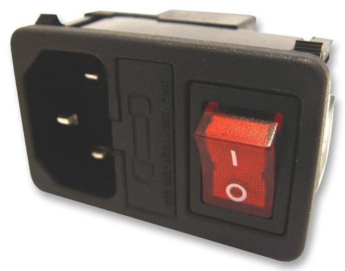 Inlet Inlet, Iec, Dpst, With Fuse Holder