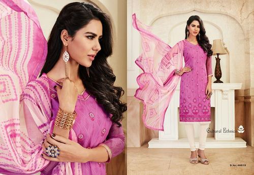 Pink Embroidery Ladies Suits