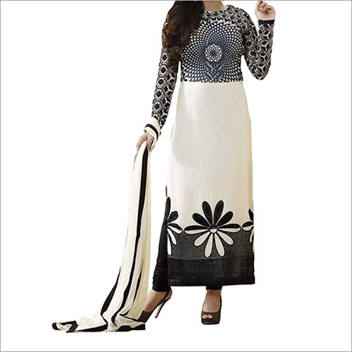Black And White Fancy Salwar Suit
