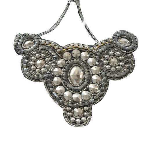 Silver Color Beads Choker Necklace