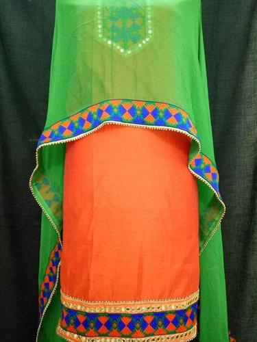 Modern Phulkari Suit Decoration Material: Laces