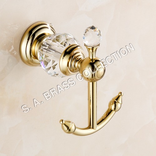 Crystal Hook - Brass Material Shiny Polish Finish | Round Shape HQ Packaging