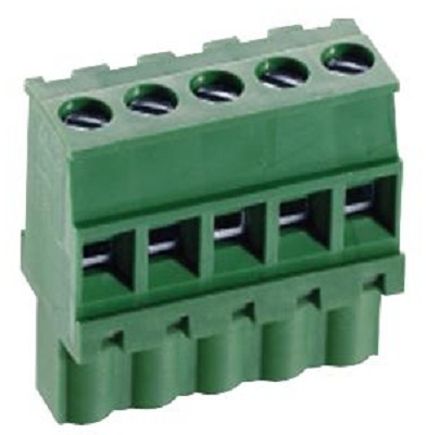 TERMINAL BLOCK PLUGGABLE - Phosphor Bronze Contact, 2 Positions, 300V, 16A, 5.08mm Pitch, 24-14 AWG Wire Size | Screw Connection, Lightweight at 0.004 Kg
