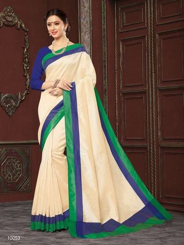 Plain Gadhwal Cotton Saree
