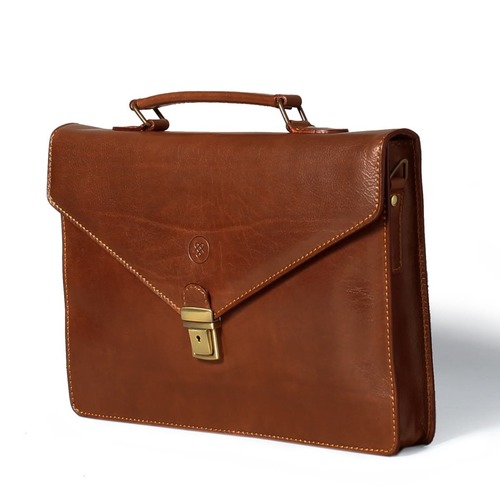 Leather Briefcase Bag By PARAM KONARK
