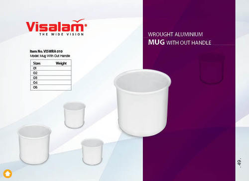 Wrought Aluminium Mug Without Handle