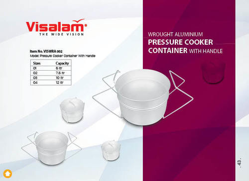 Wrought Aluminium Pressure Cooker Container With Handle
