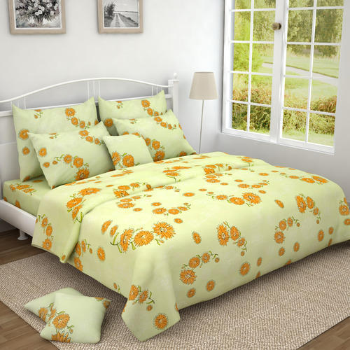Yellow Floral Bed Sheet
