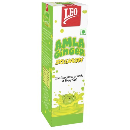 Leo Amla Ginger Squash - 750 ml Bottle | Rich in Vitamin C, Antioxidants, Natural Health Juice