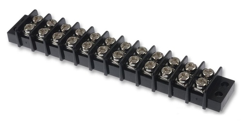 Terminal Block - 12 Position Barrier, Rated Voltage 300V, Rated Current 20A, Panel Mount, Weighs 61.235g