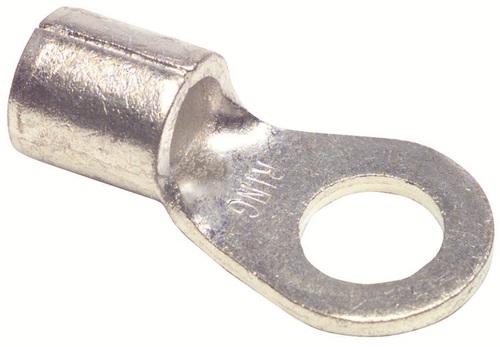 Terminal Ring Tongue - Uninsulated 3/8 Inch Stud Size Max 4 AWG Wire Size Weight 10.433 Grams | CRS Series Model No. CRS-ZO-0437