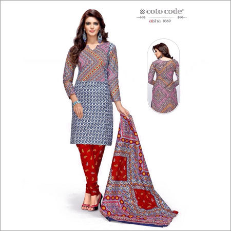 Multi Color Unstitched Printed Dress Materials