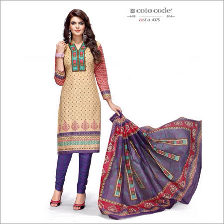 Multi Color Unstitched Salwar Materials