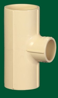 Reducing Tee - PVC 1-1/4x3/4 Inch, Solvent Connection, Corrosion Resistant, Leak-Proof, Durable