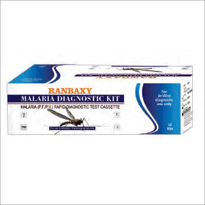 Malaria Diagnostic Kit - Paper Material, Rectangular Shape, Glossy Lamination, White Color | Industrial Use in Pharma Sector