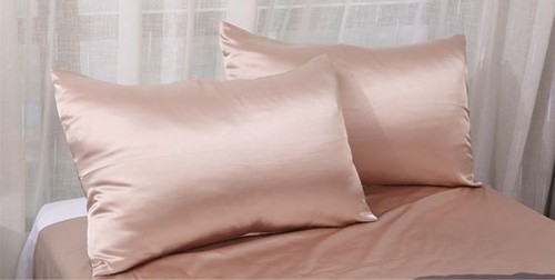Light Pink Silk Bed Spread