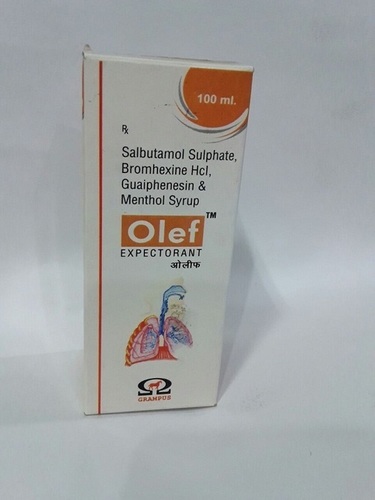 Salbutamol 1 mg+Bromhexine 2 mg+guaiphenesin 50 mg+Menthol 1 mg/5 ml