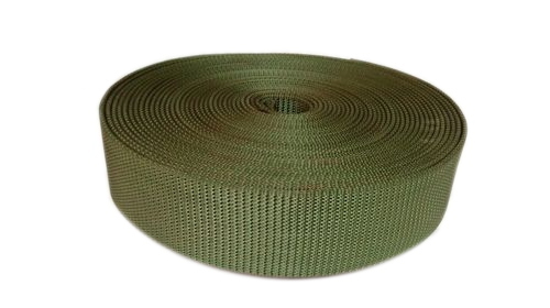 MILITARY WEBBING - 100% Nylon, 13 mm to 57 mm Size | Olive Green Color, Designed for Military Use