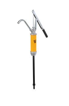 Lever Barrel Pump - Nitrile Rubber Piston Rings, Curved Metal Spout, PVC Telescopic Tube | Oil & Diesel Dispensing, 300ml Per Stroke