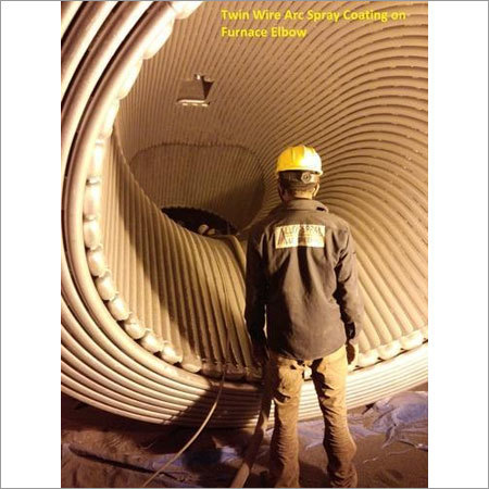 High Velocity Arc Wire Spray Coating on Furnace Elbow