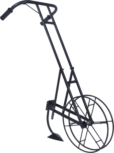 Hand Wheel Hoe - Steel, 30cm Wheel, One Tine | Lightweight, Manual, Seed Depth Control, Wide Row Interculture