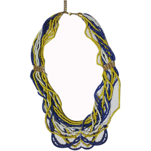 Yellow Glass Beaded Handcrafted Necklace