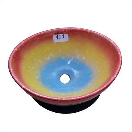 Designer Table Top Wash Basin - Ceramic, Round Shape, Smooth Surface Treatment, Floor Mounted | Lightweight 1-2 kg Design for Elegant Bathrooms